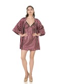 Satin set, nightdress, light burgundy bathrobe PIZ204 - Online store - Boutique